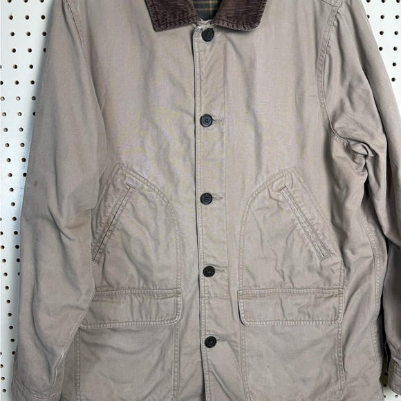 Womens tan barn chore Field Jacket size large Lands’ End - Picture 4 of 14